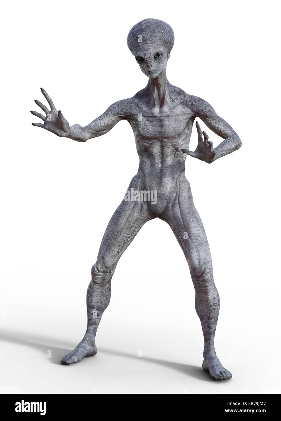 Humanoid alien with photo realistic highly detailed skin texture, 3D ...