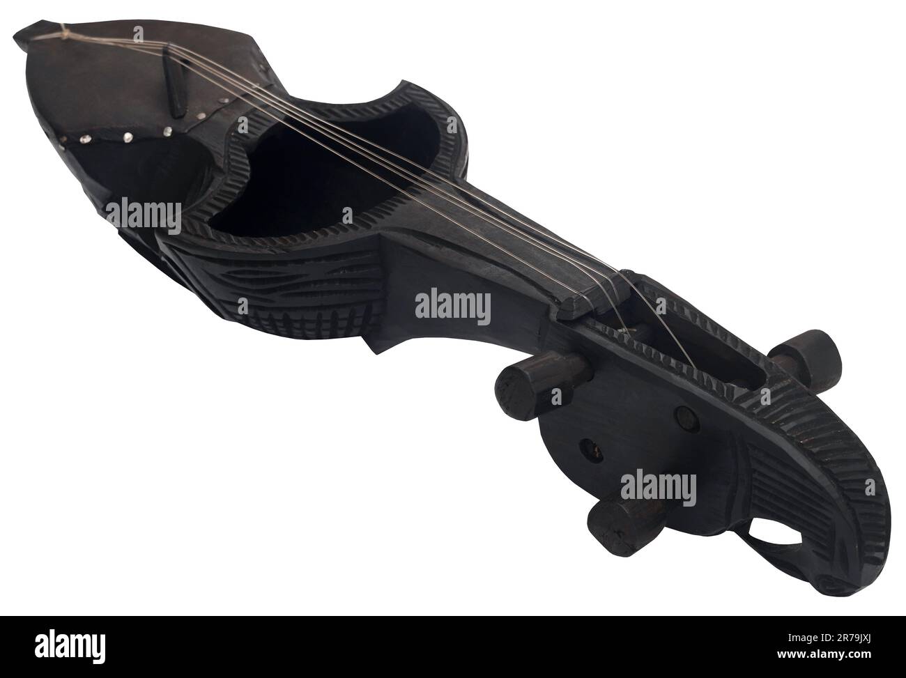 Nepali sarangi a musical instrument of Indian subcontinent closeup and isolated Stock Photo Alamy