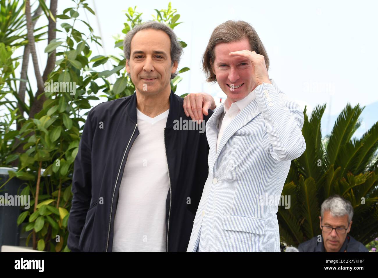 CANNES, FRANCE MAY 24 Wes Anderson,Alexander Desplat ,attends the "Asteroid City" photocall