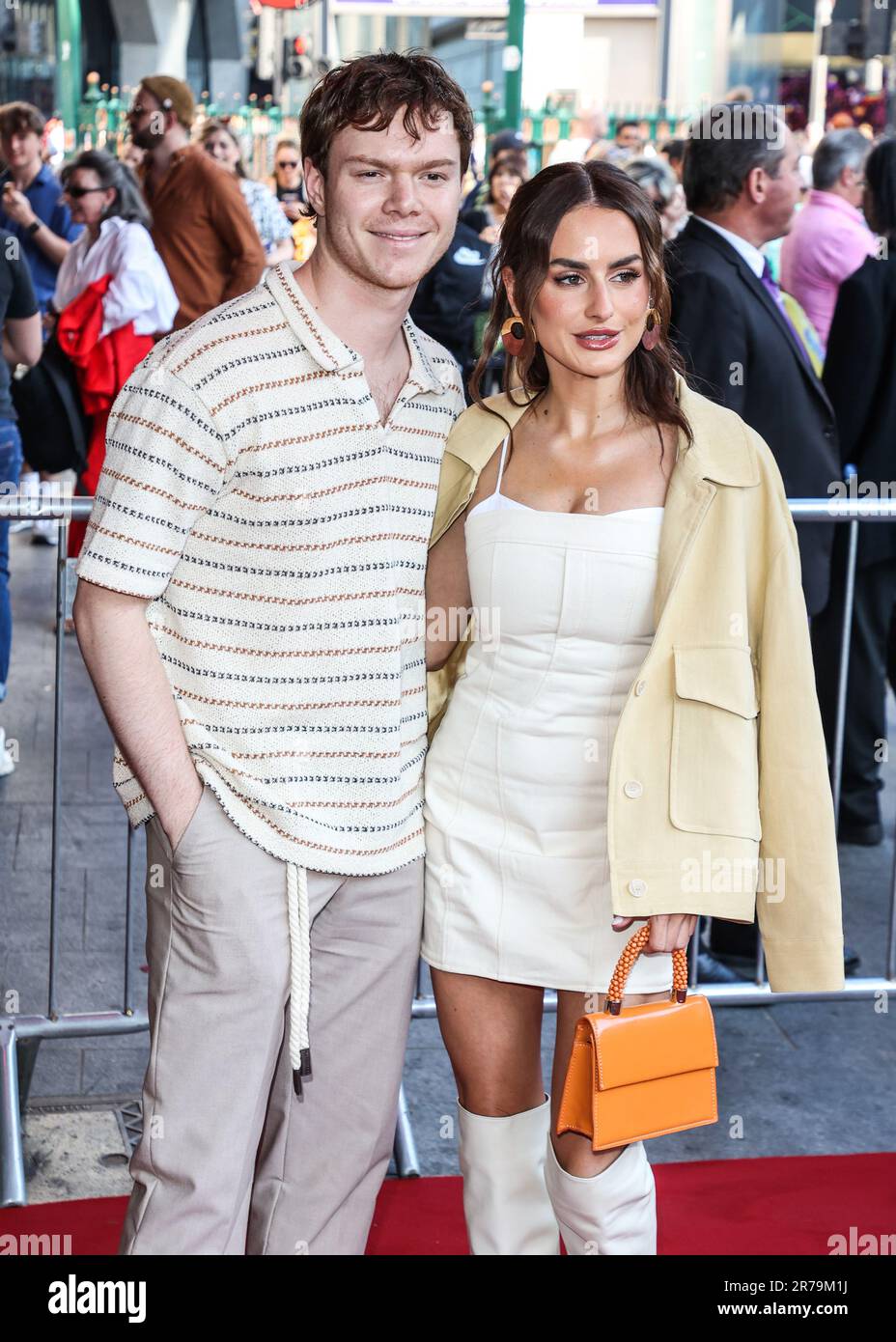 Ben Joyce and Amber Davies seen attending the gala night for "Grease