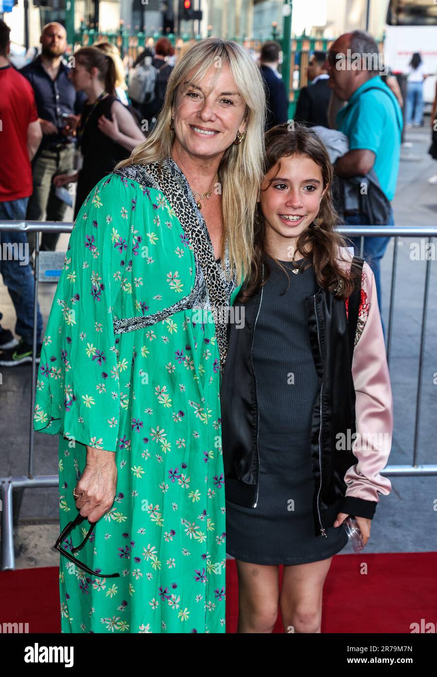 Tamzin Outhwaite and Marnie Ellis seen attending the gala night for 'Grease The Musical' at the Dominion Theatre in London Stock Photo