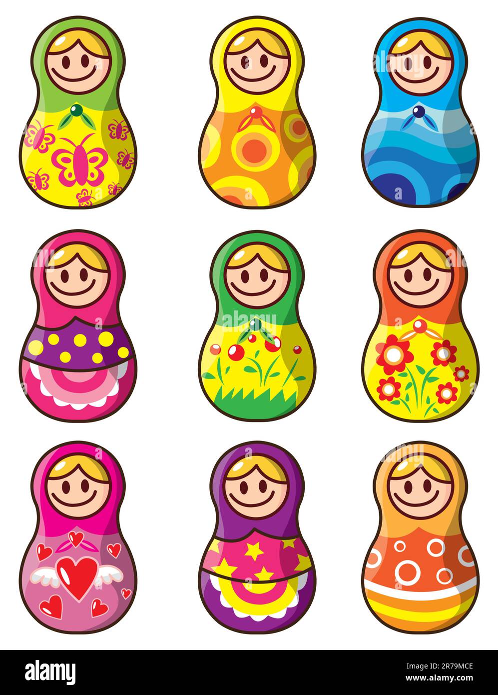 cartoon Russian Doll icon Stock Vector Image & Art Alamy