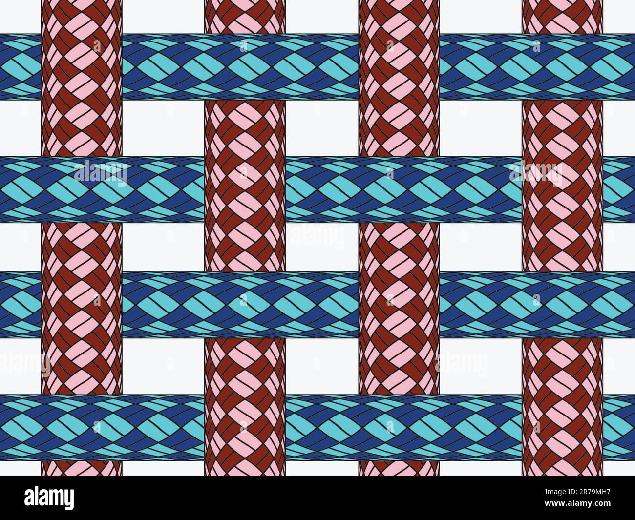 ropes seamless pattern, abstract texture; vector art illustration Stock