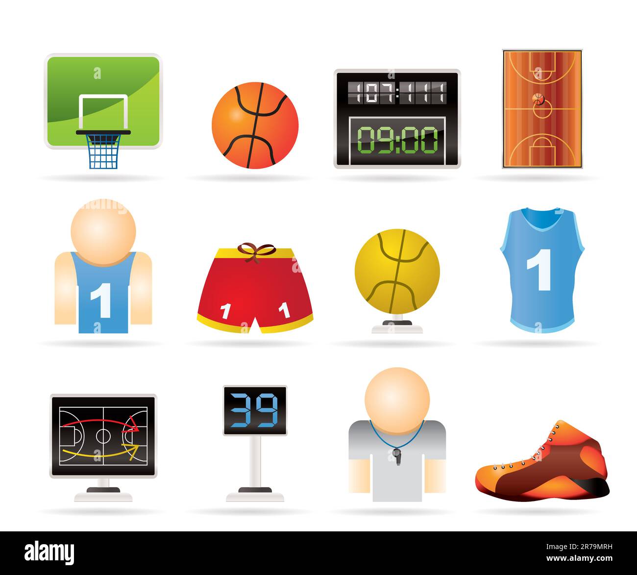 Basketball and sport icons - vector Icon Set Stock Vector