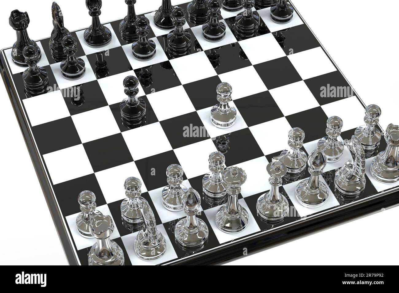 Sicilian Defense in Chess Game Stock Photo - Image of pawn, board: 58943894