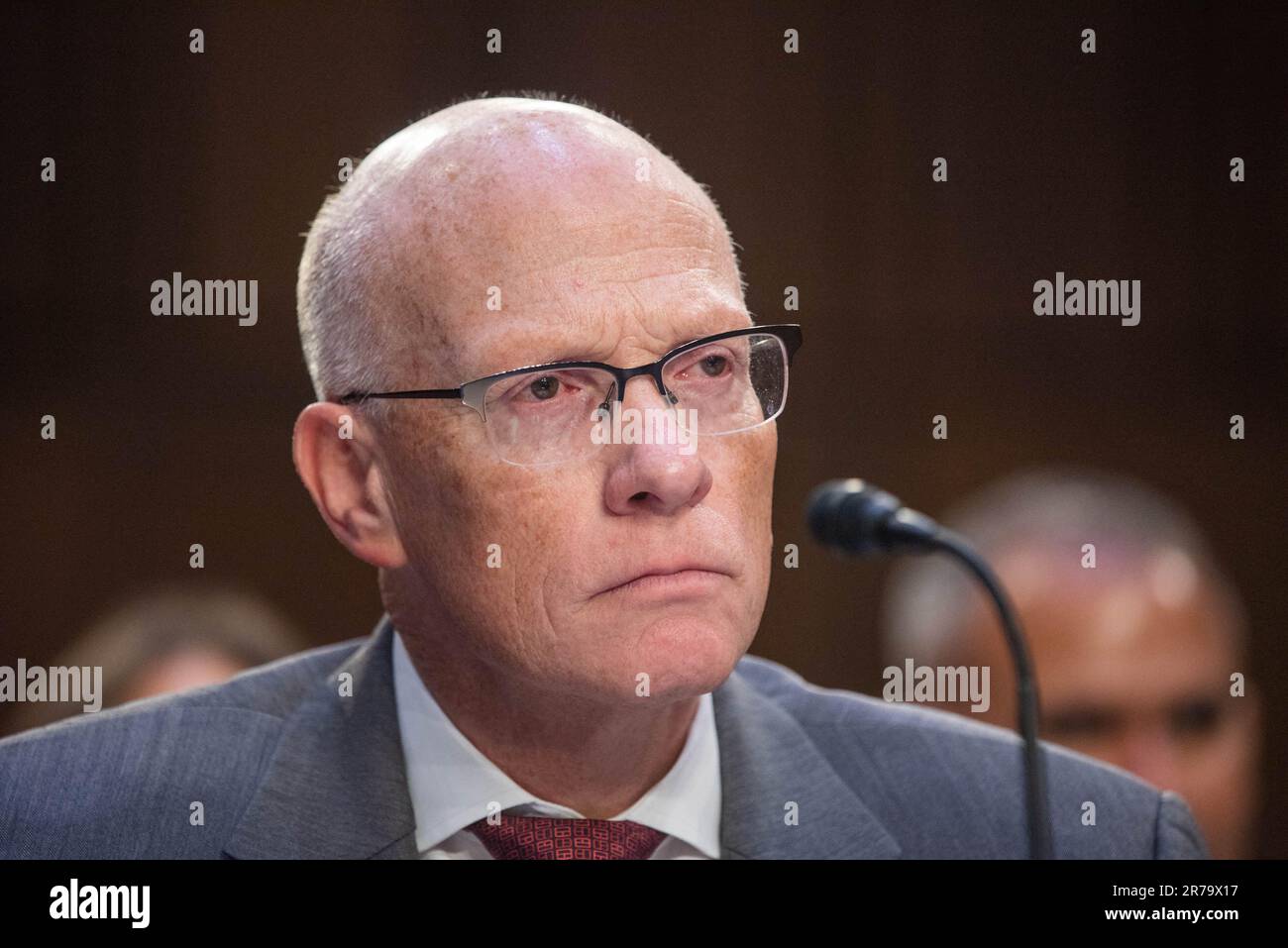 Washington, United States. 13th June, 2023. Deputy Director at the National Security Agency George Barnes at a Senate Judiciary oversight hearing to examine Section 702 of the Foreign Intelligence Surveillance Act and related surveillance authorities in Washington, DC on Tuesday, June 13, 2023. Photo by Annabelle Gordon/CNP/ABACAPRESS.COM Credit: Abaca Press/Alamy Live News Stock Photo
