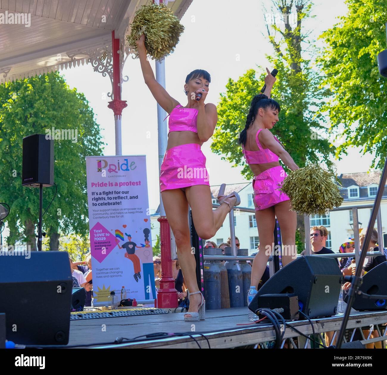 The Cheeky Girls perform at Canterbury Pride 23 Stock Photo