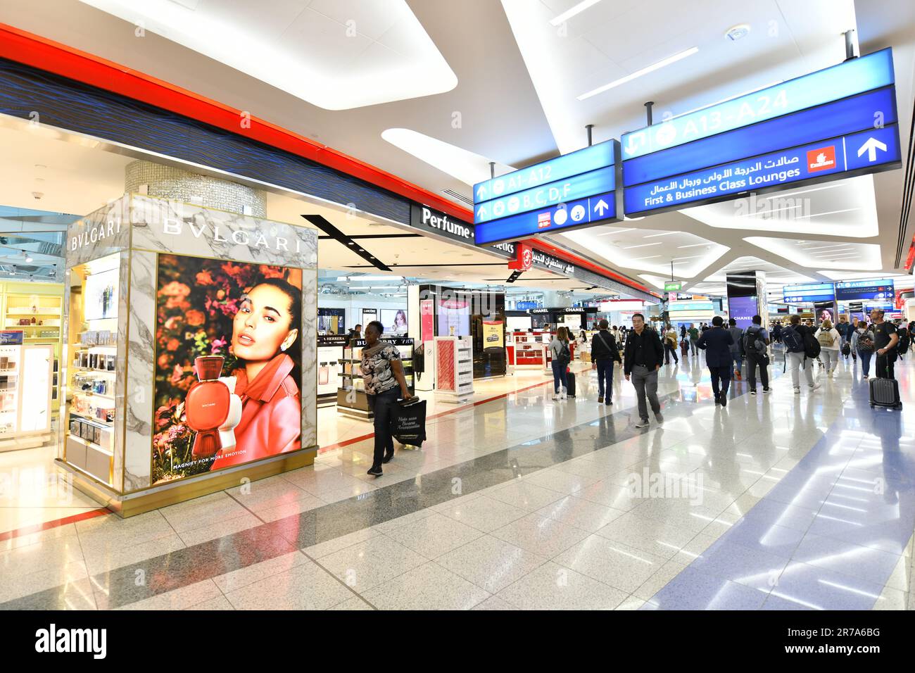 DUBAI May14,2023 Interior of Dubai Duty Free is the largest single
