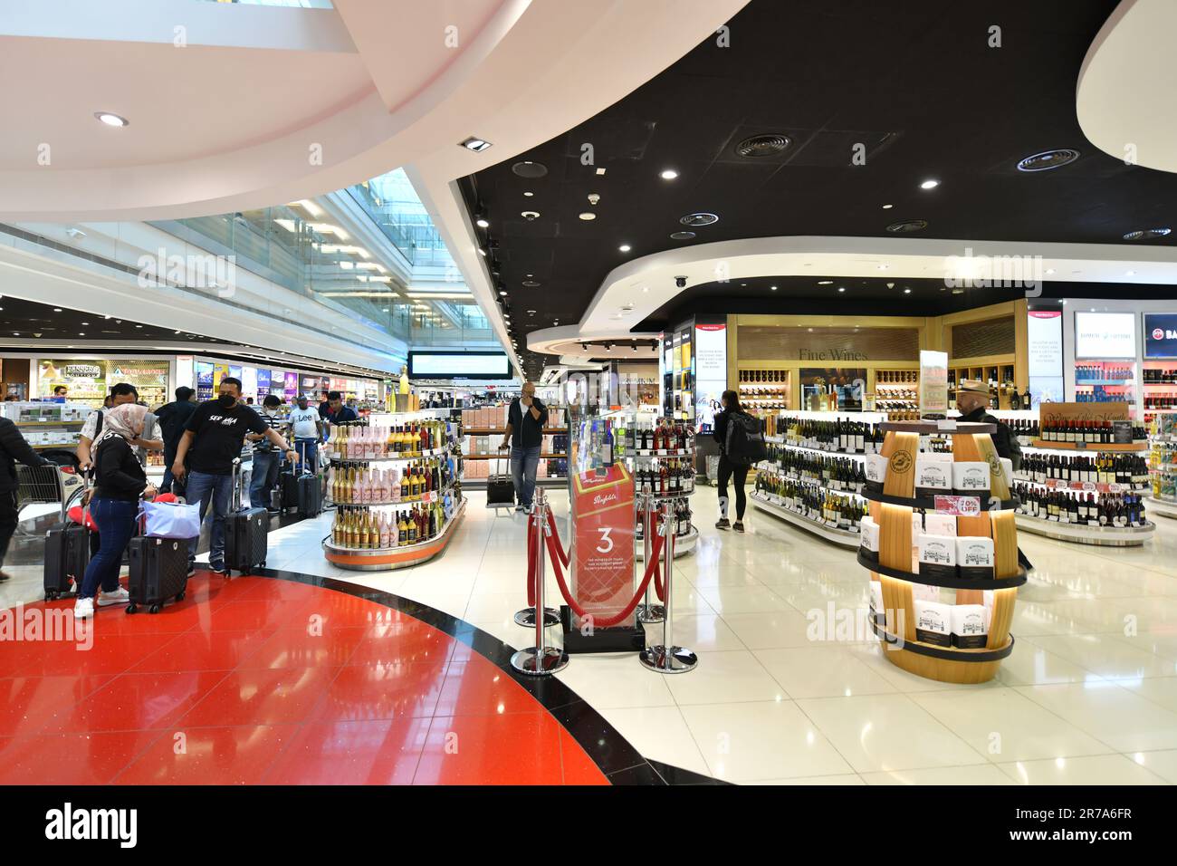 DUBAI- May14,2023 :Interior of Dubai Duty Free is the largest single airport retail operation in the world at Dubai International Airport Stock Photo