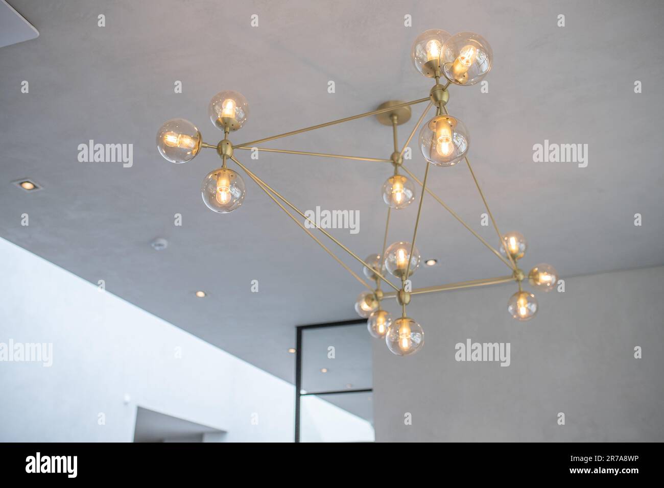 Beautiful view of Luxury Minimalist Apartment Modern Chandelier Lighting