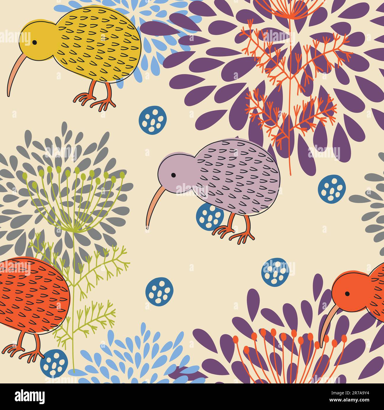 Floral seamless pattern in vector Stock Vector Image & Art - Alamy