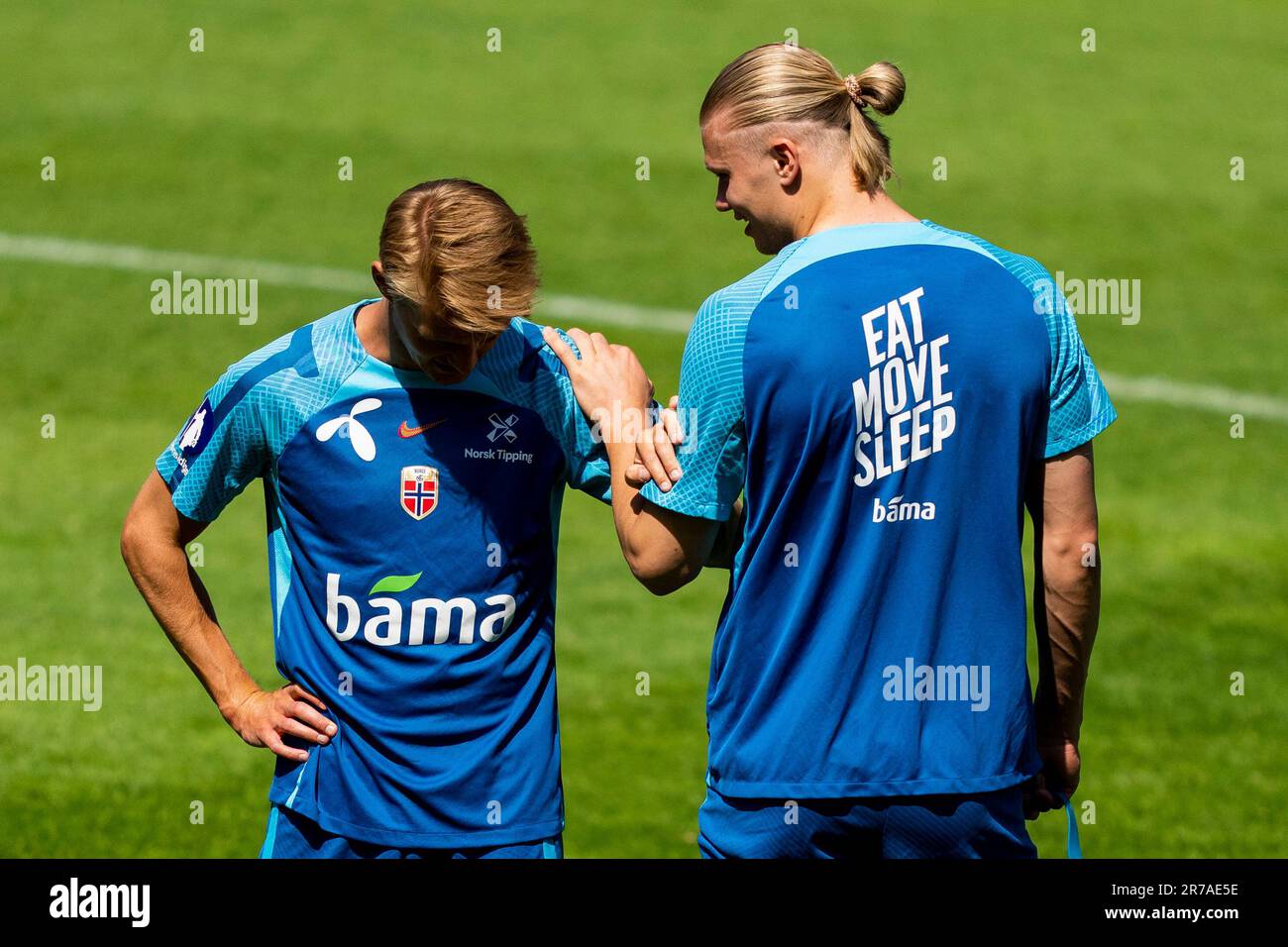 Oslo 20230614.Martin Odegaard and Erling Braut Haaland during a