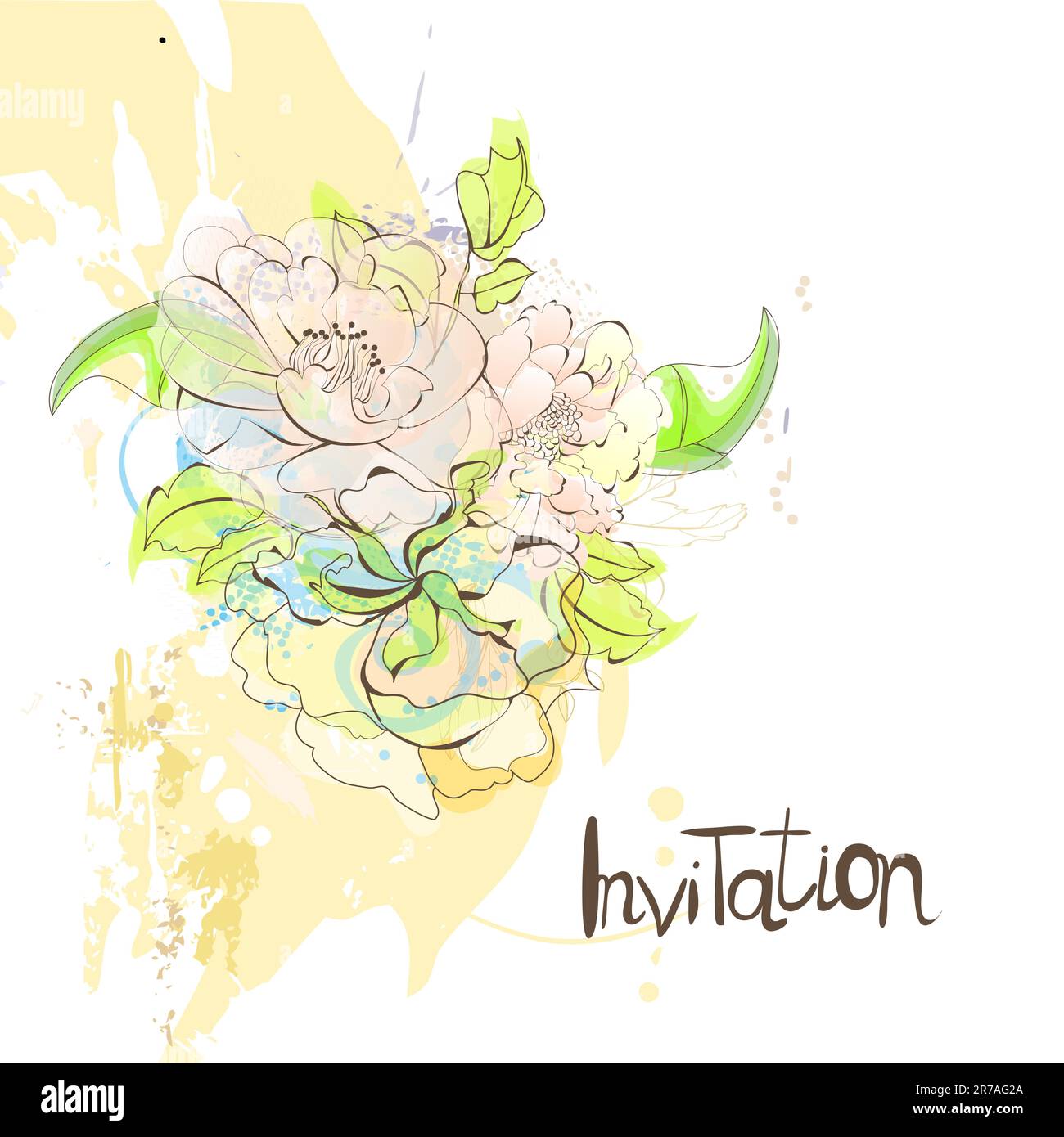 Template for invitation Stock Vector Image &amp; Art - Alamy