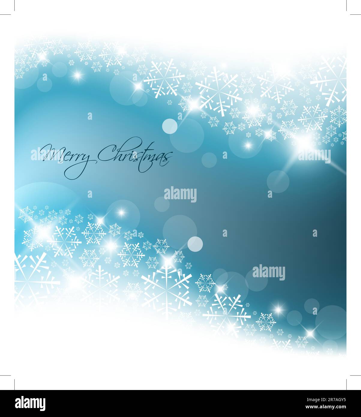Light blue abstract Christmas background with white snowflakes Stock ...