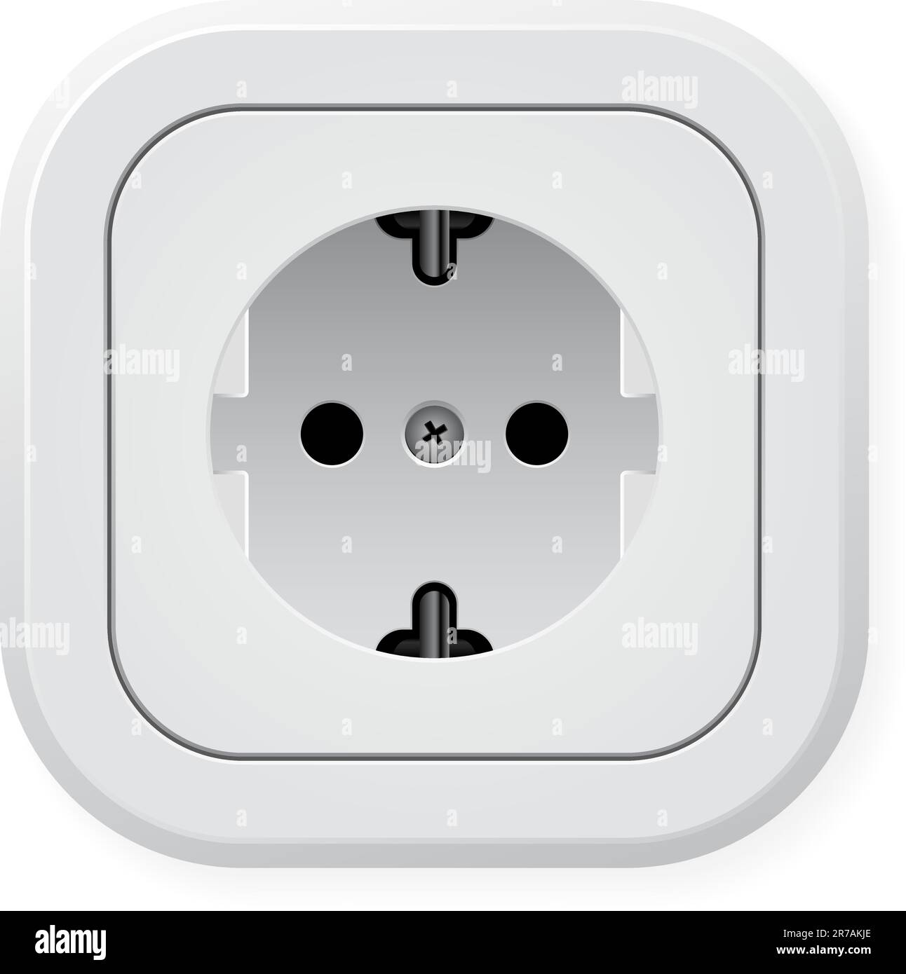 Realistic illustration power outlet. Vector illustration on white