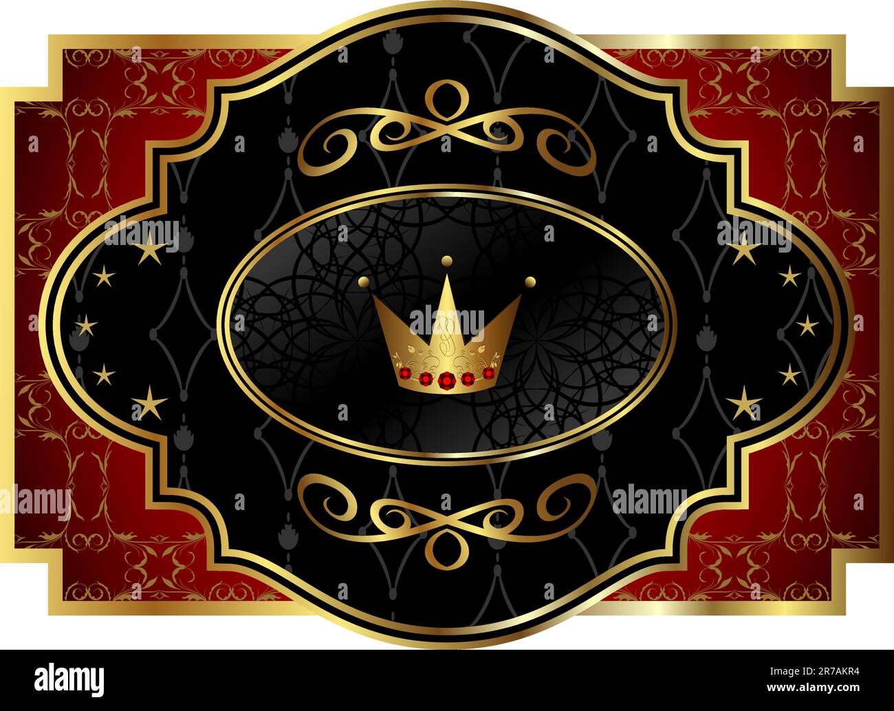 Illustration royal label with crown for packing alcohol - vector Stock ...