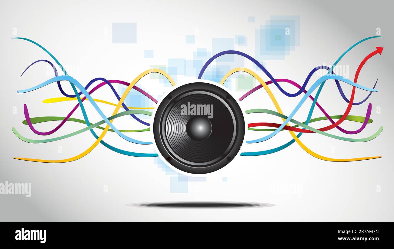 Abstract Background with speaker and lines. eps10 vector illustration