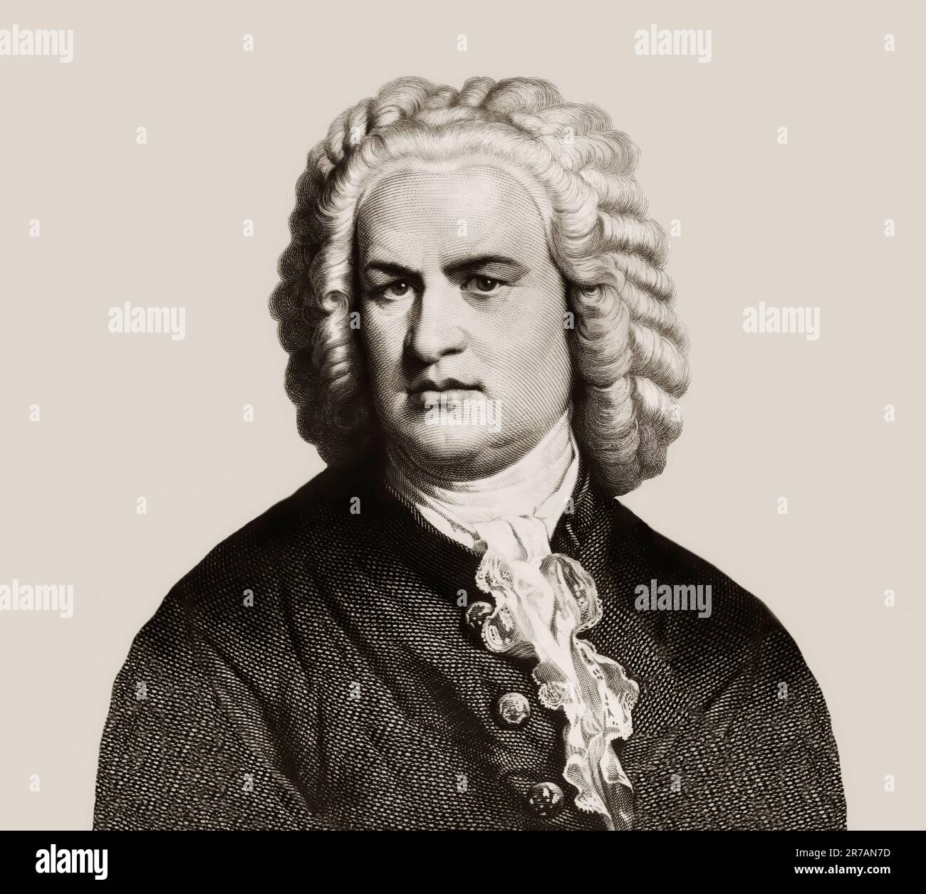 Johann Sebastian Bach, 1685 - 1750, German composer, digital edited