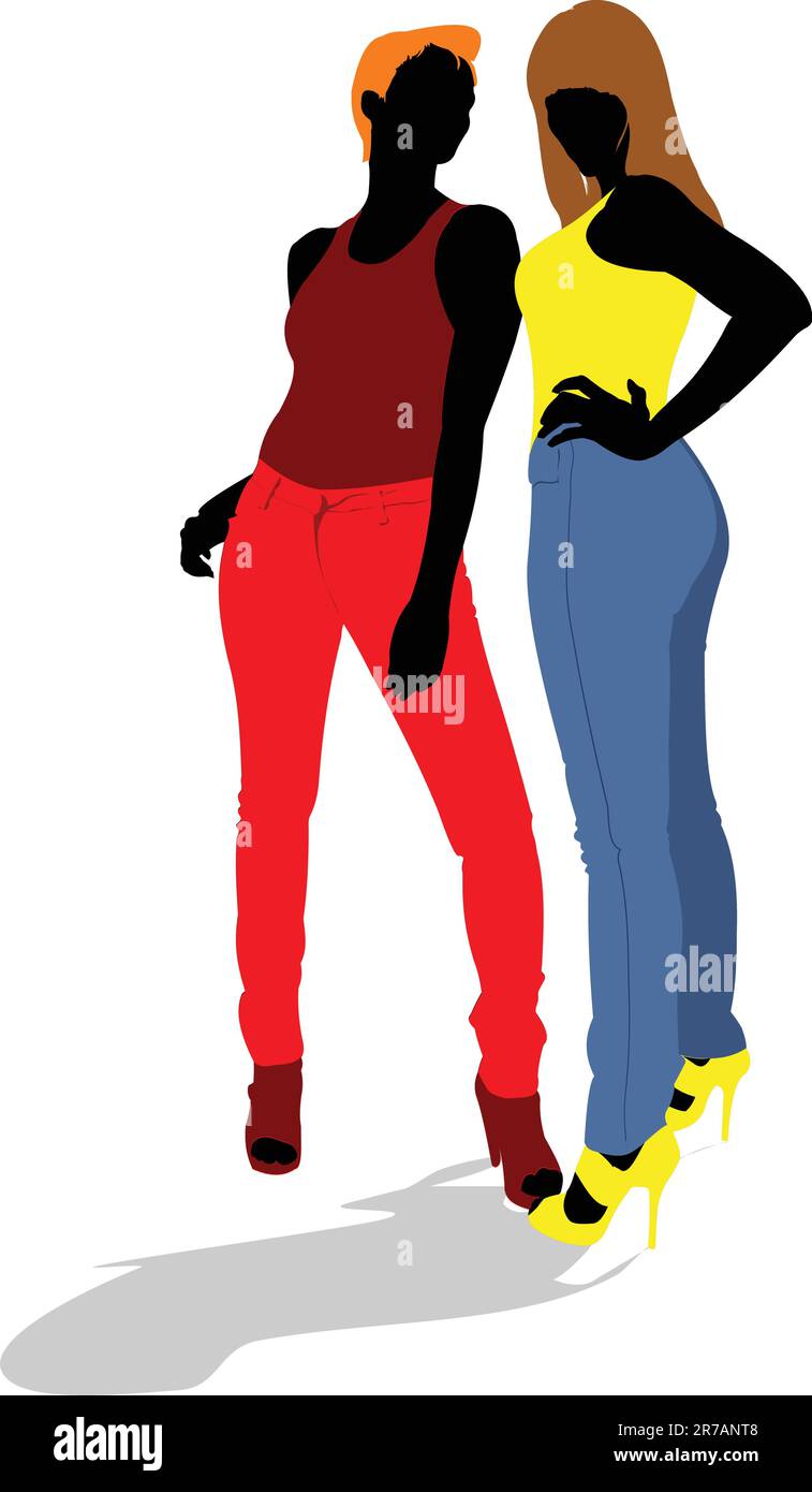 Women silhouettes. Vector illustration Stock Vector Image & Art - Alamy