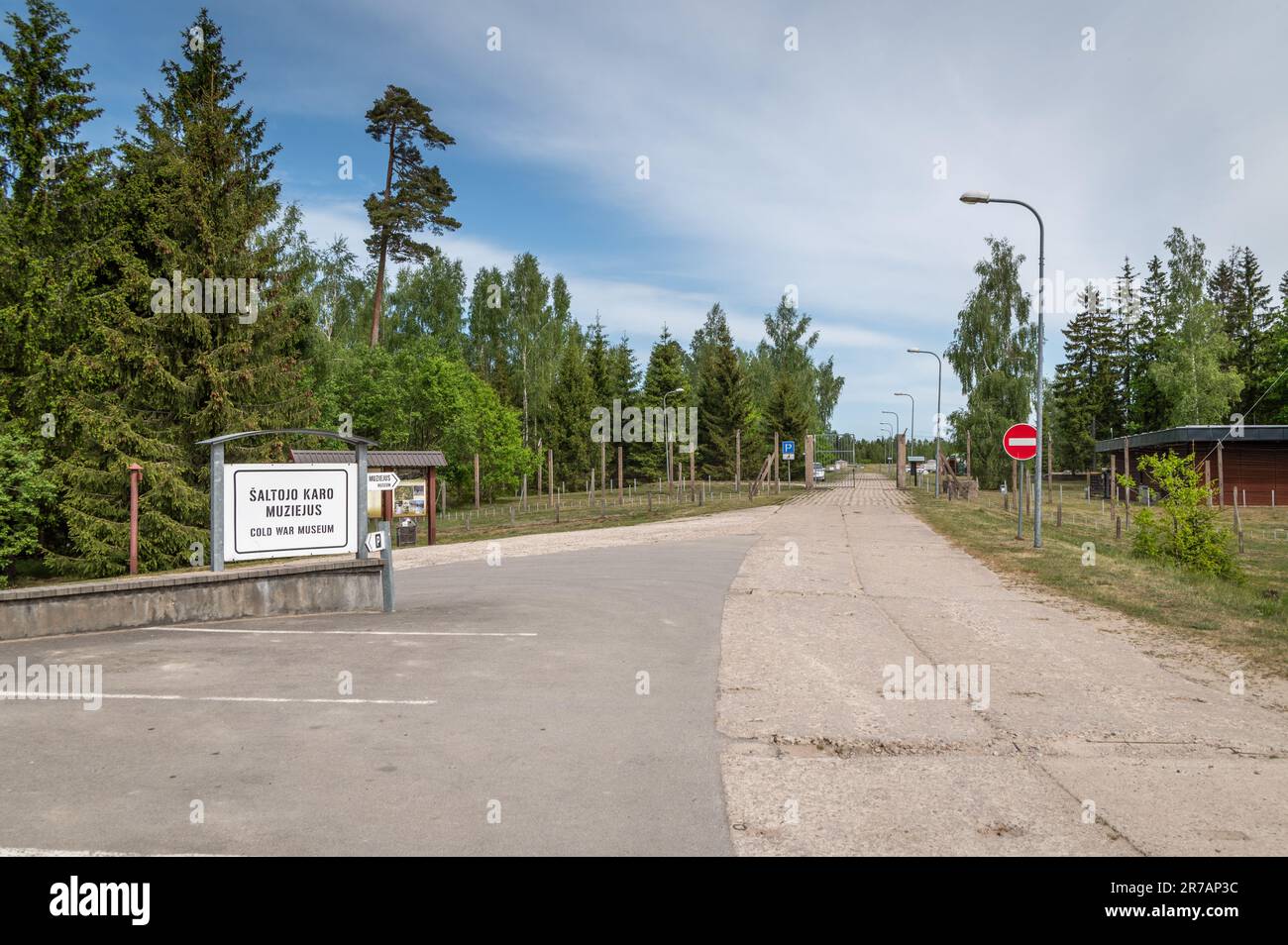 Entrance to the Cold war museum, Lithuania Stock Photo