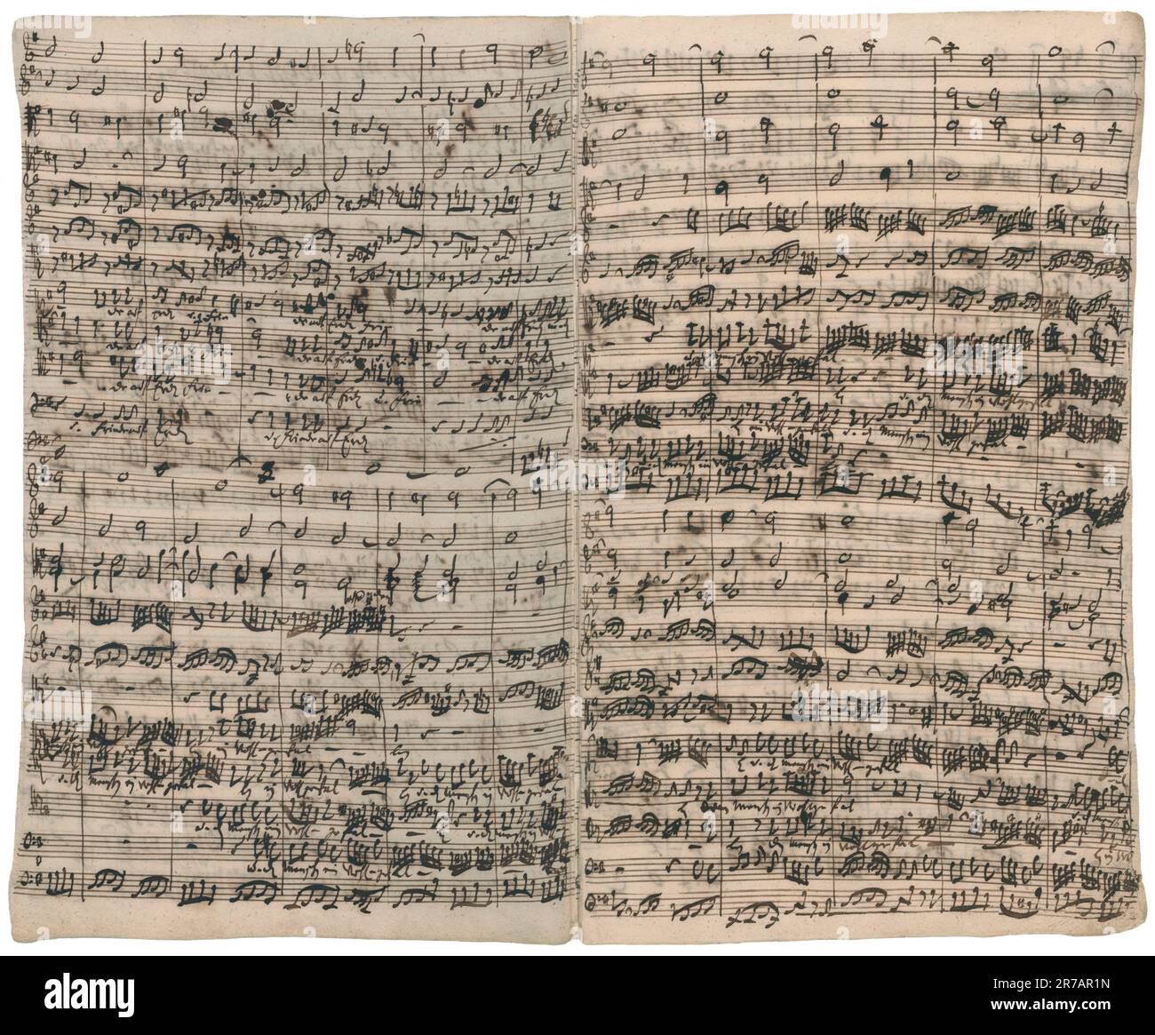 Johann Sebastian Bach's autograph of the Christmas Oratorio, Weihnachtsoratorium, BWV 248 Stock Photo