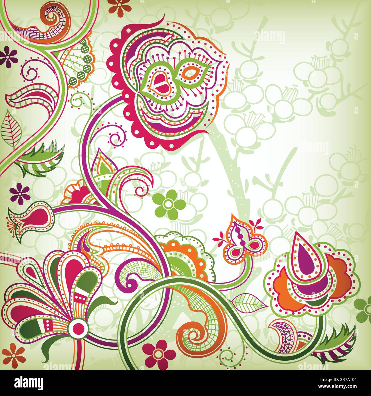 Illustration of abstract floral background Stock Vector Image & Art - Alamy