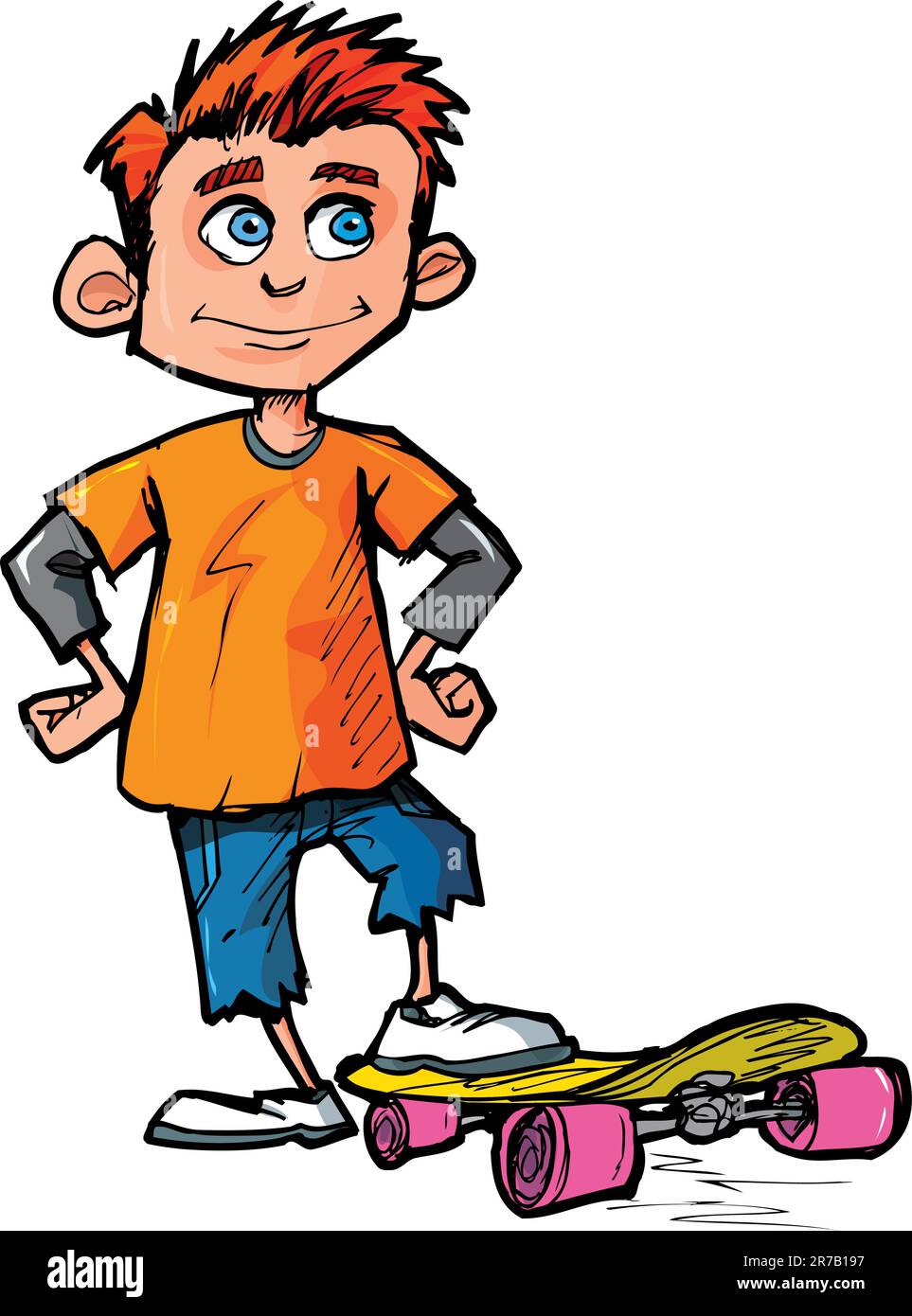 Cartoon of skater boy isolated on white Stock Vector Image & Art Alamy