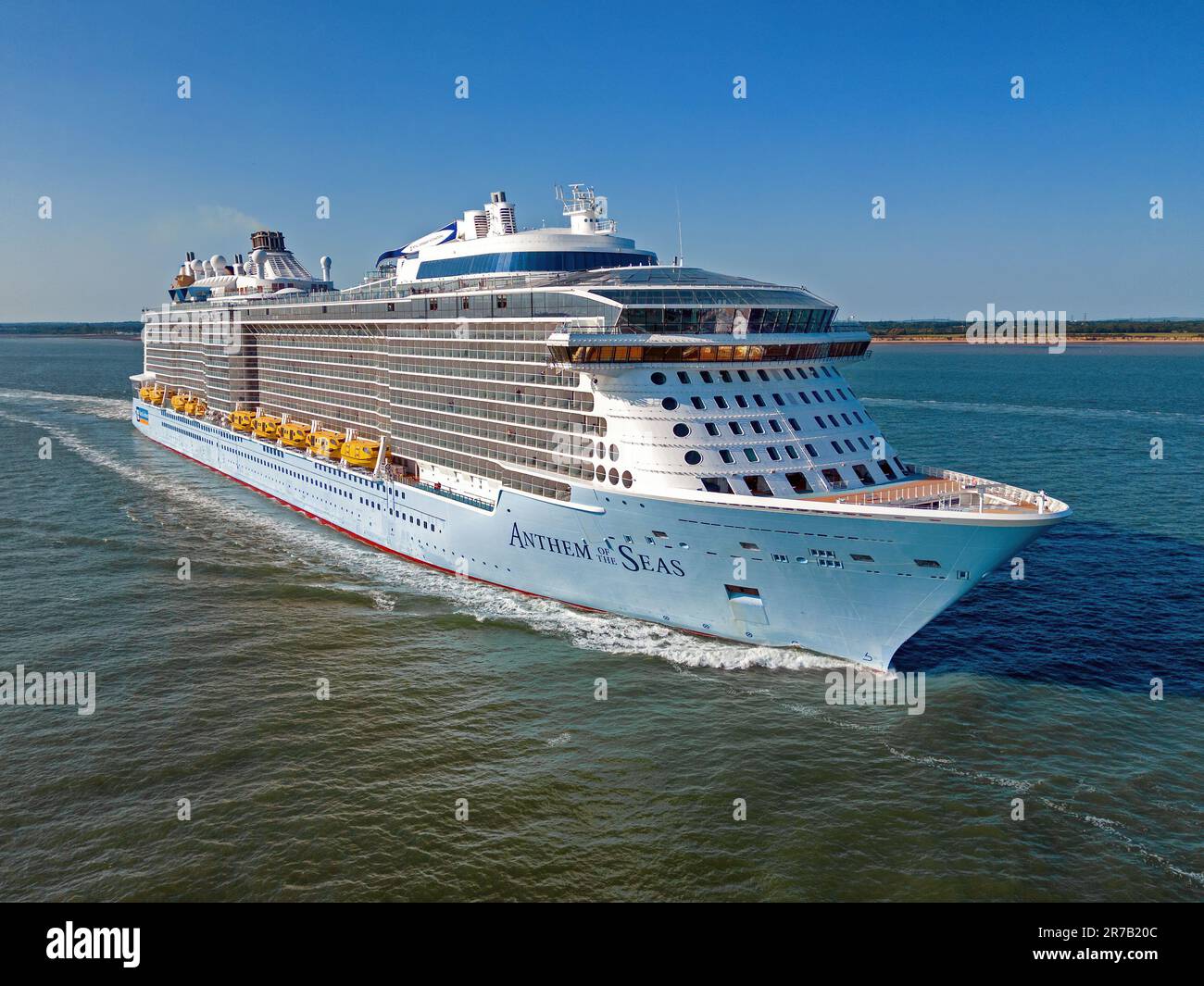 Anthem of the Seas is a Quantum class cruise ship operated by Royal Caribbean International. Stock Photo