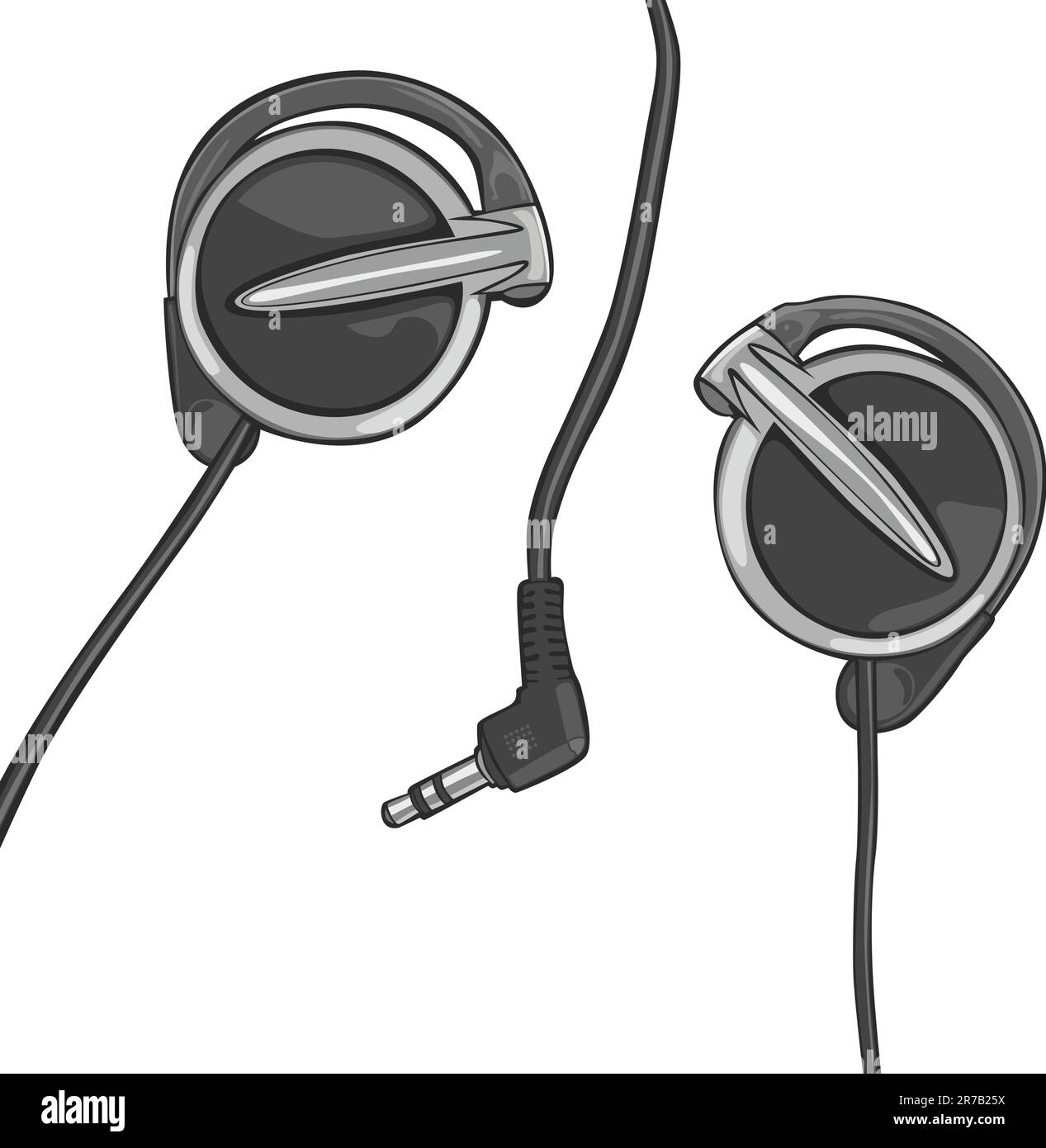 Mp3 player headphones close up Stock Vector Images - Alamy