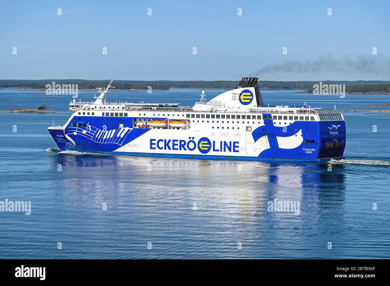 Finlandia is a ferry operated by the Finnish company Eckero Line on the route between Helsinki and Tallinn. Stock Photo
