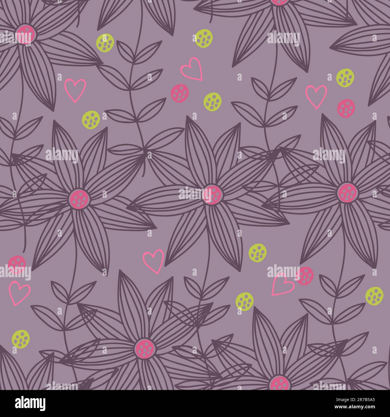 Floral seamless pattern in vector Stock Vector Image & Art - Alamy