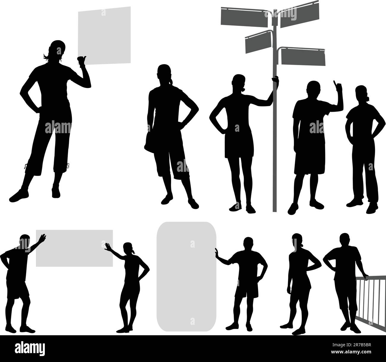 Billboard people silhouettes hi-res stock photography and images - Alamy