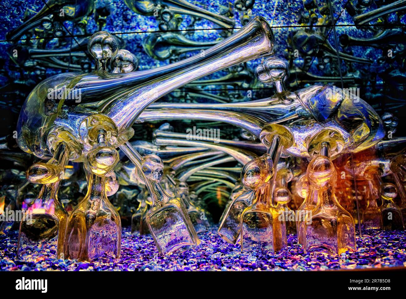 Indulge in the magical allure of glass decorations as they reflect