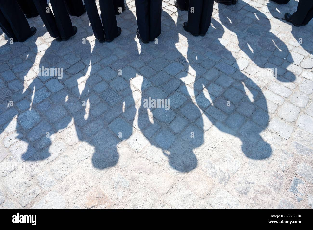 Stralsund, Germany. 14th June, 2023. Bundeswehr recruits during the ceremonial swearing-in in the port of Stralsund. 45 new servicemen and women from the Parow Naval Technology School have been sworn in at Stralsund. Credit: Stefan Sauer/dpa/Alamy Live News Stock Photo