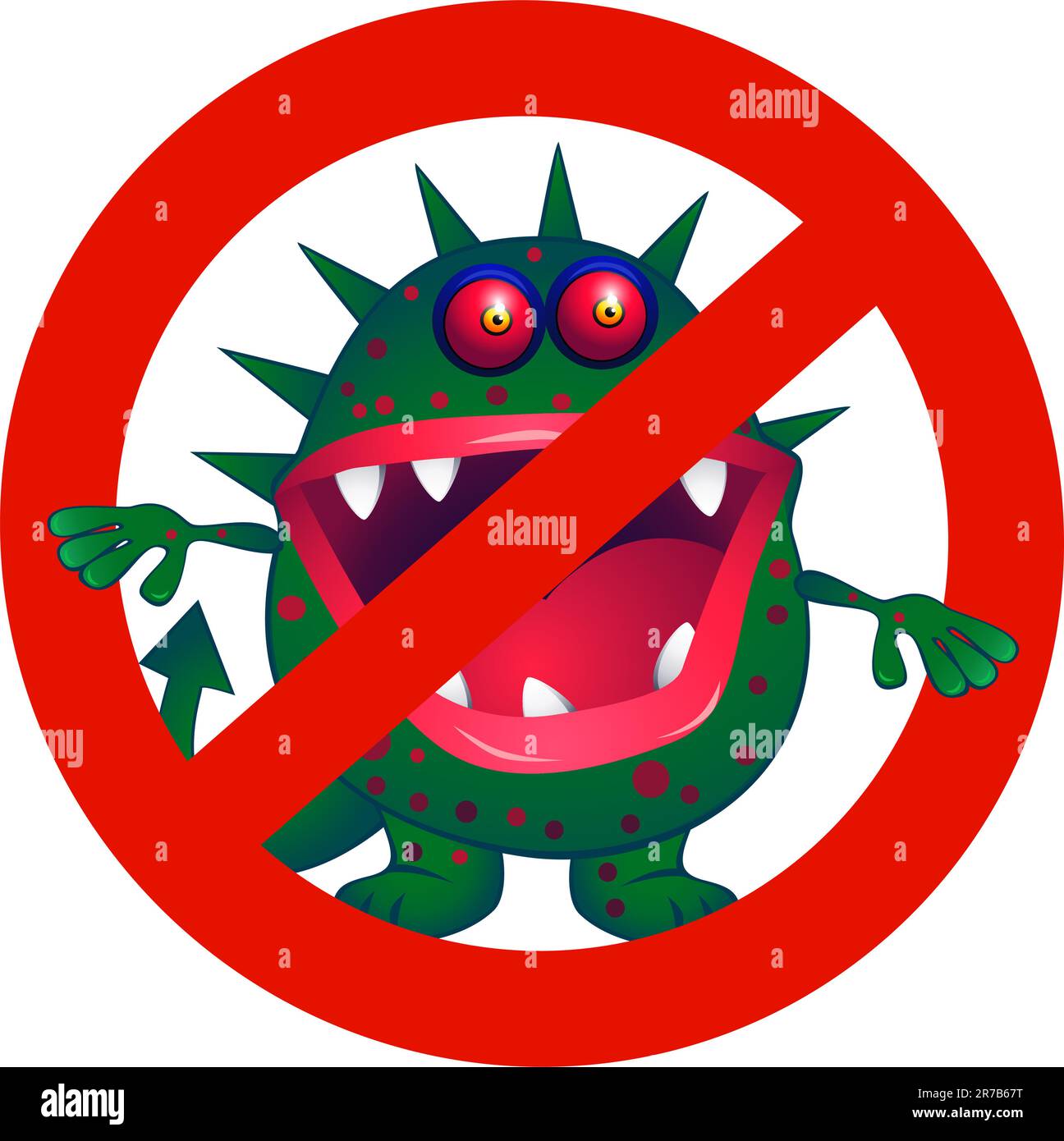 no virus sign Stock Vector Image & Art - Alamy
