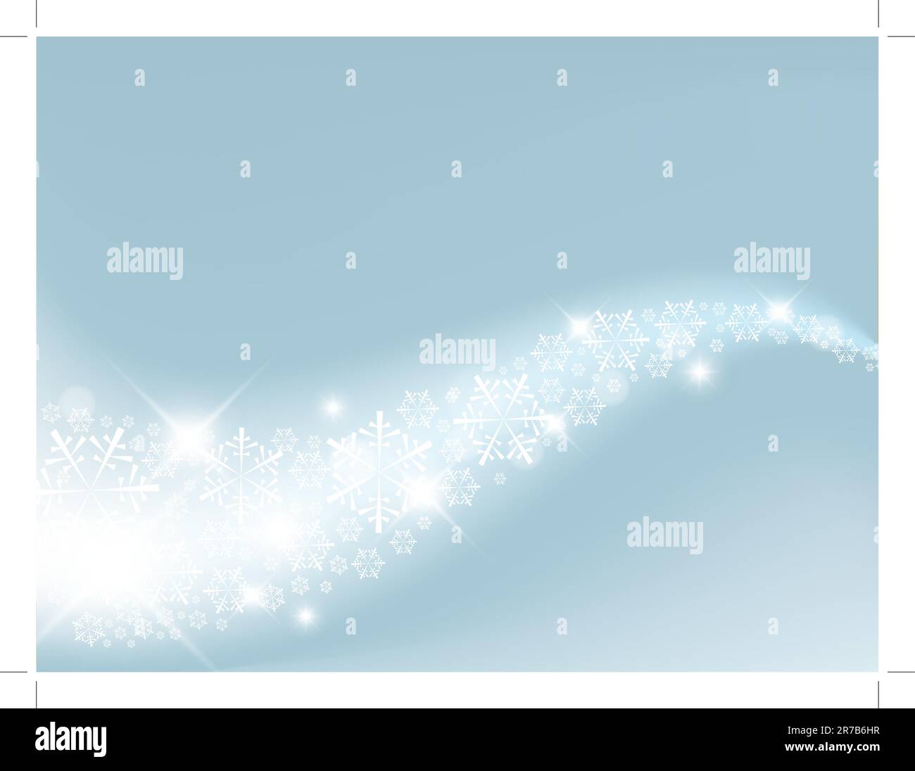 Light Blue Abstract Christmas background with white snowflakes Stock ...