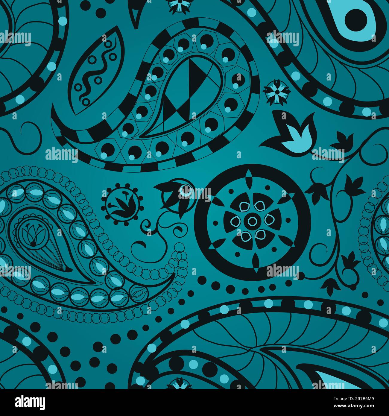 Seamless paisley pattern for your background design Stock Vector Image