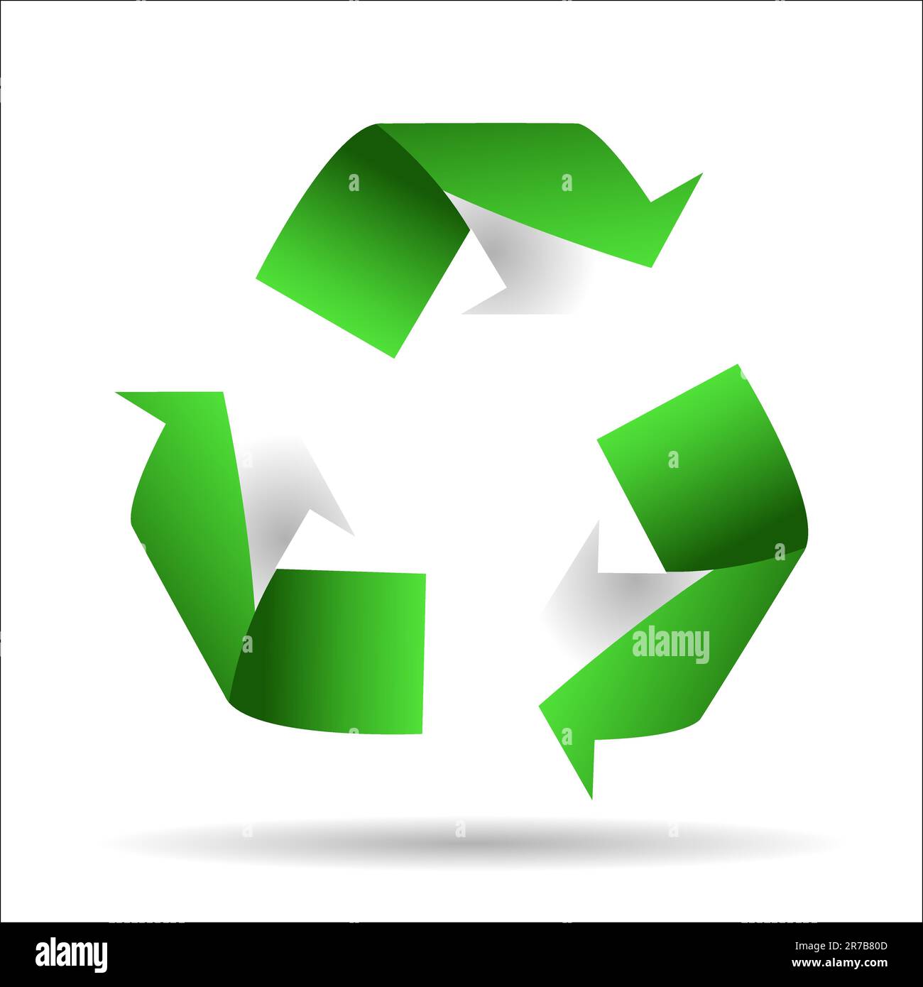 illustration of recycle on white background Stock Vector Image & Art ...
