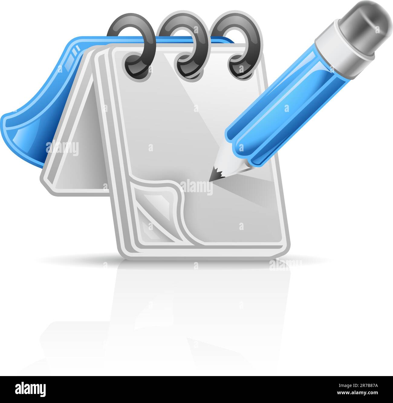 Empty notepad on color Stock Vector Images - Alamy