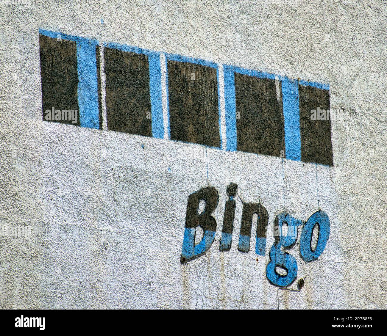 bingo sign on wall in Ayr Stock Photo