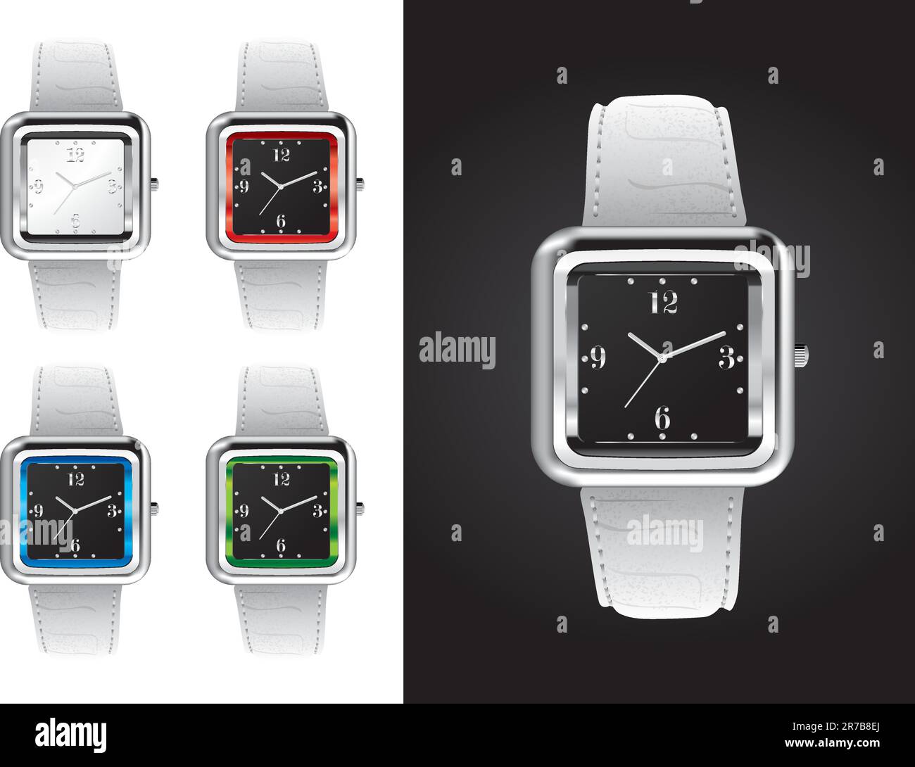 Wrist Watches - Vector Illustration Stock Vector Image & Art - Alamy