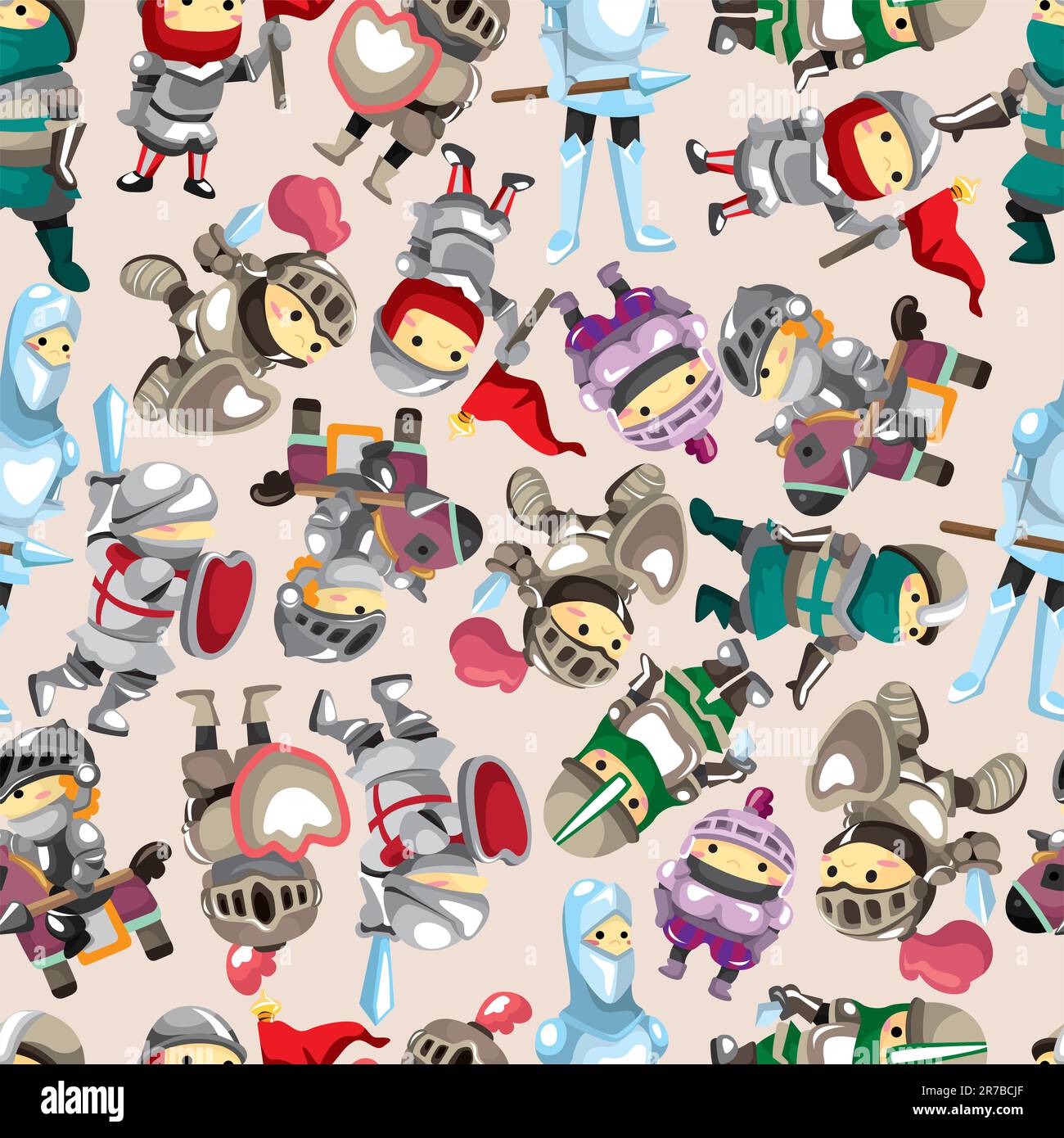 seamless Knight pattern Stock Vector