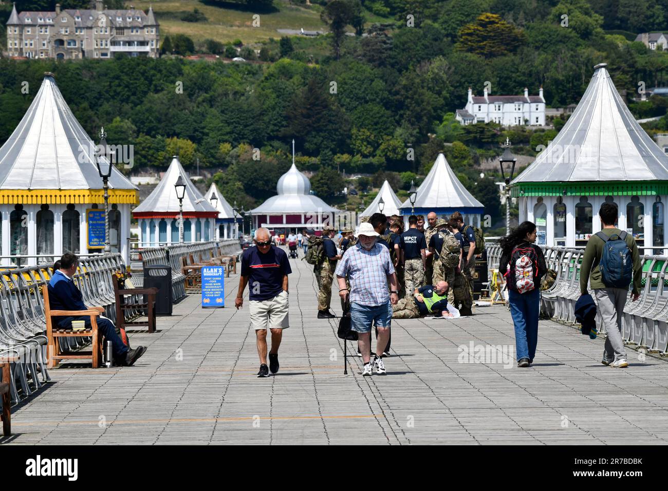 Bangor pier in Gwynedd, North Wales, Uk Stock Photo