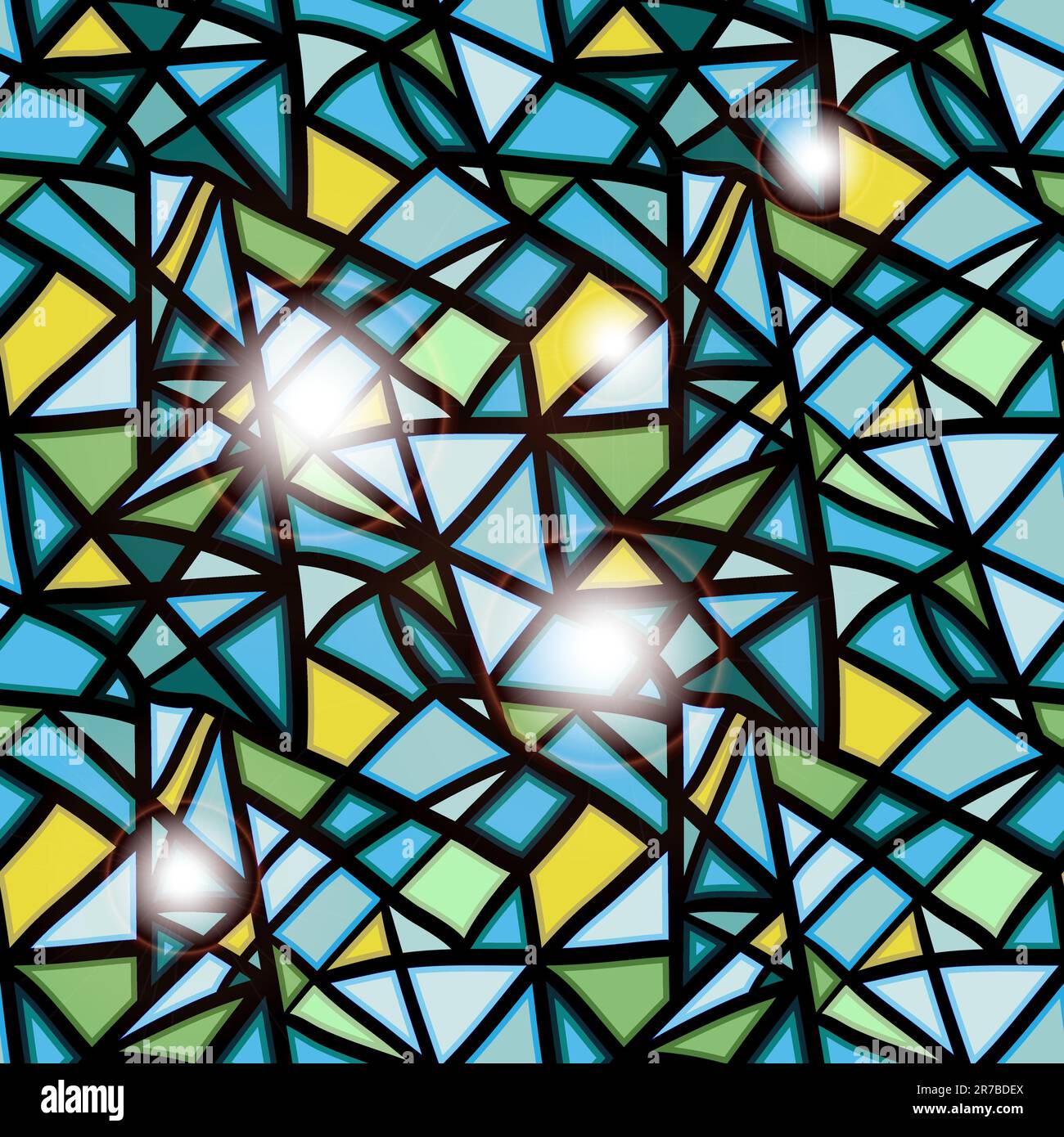 vector seamless stained glass window abstract background, eps10 ...