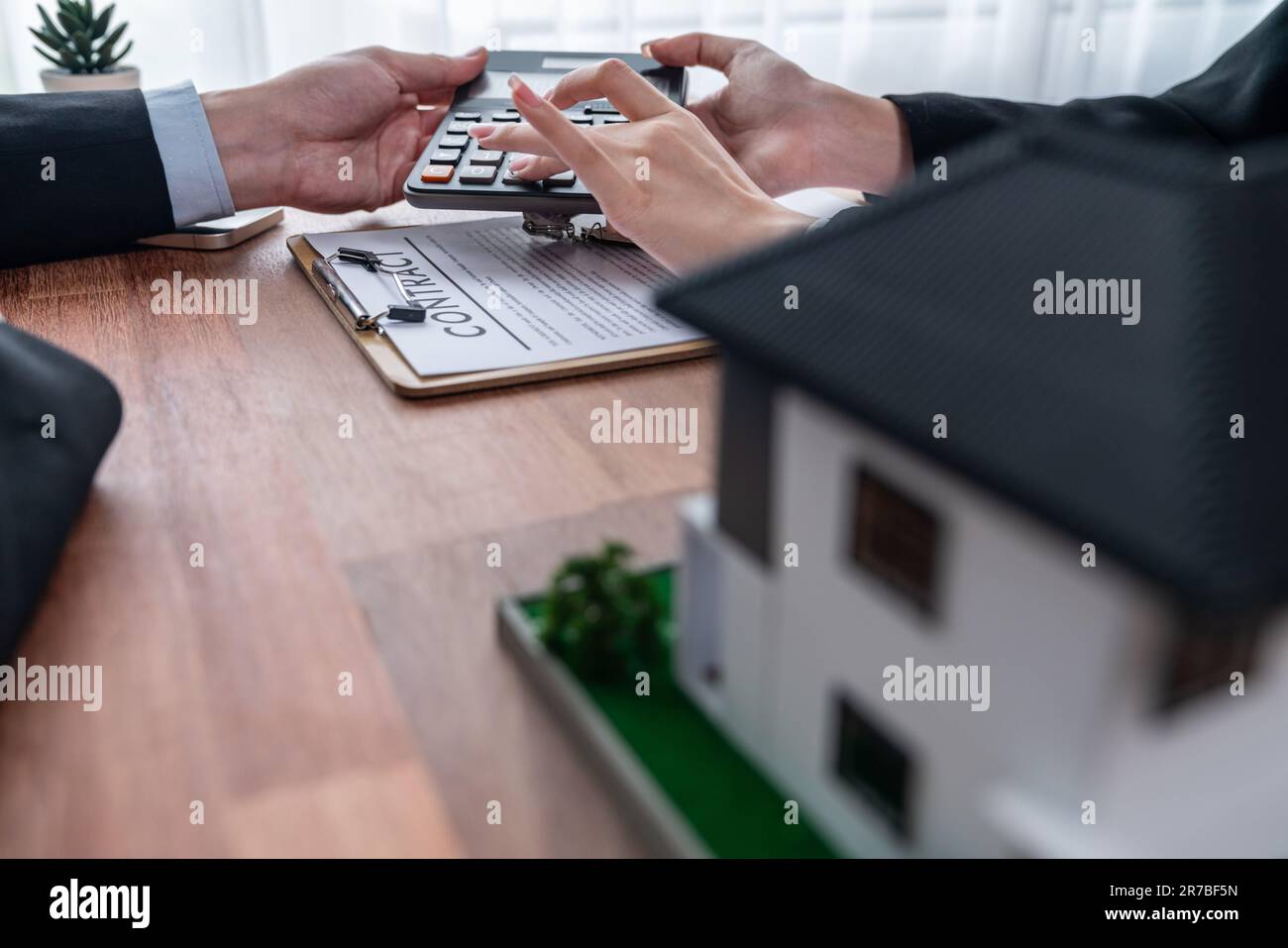 Real estate agent review tax and interest calculation, insurance