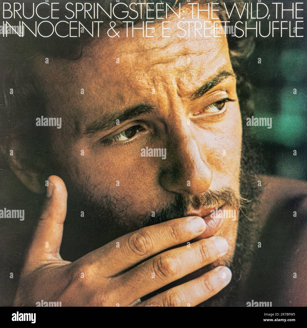 The Wild, the Innocent and the E Street Shuffle, album by Bruce Springsteen, vinyl record over Stock Photo