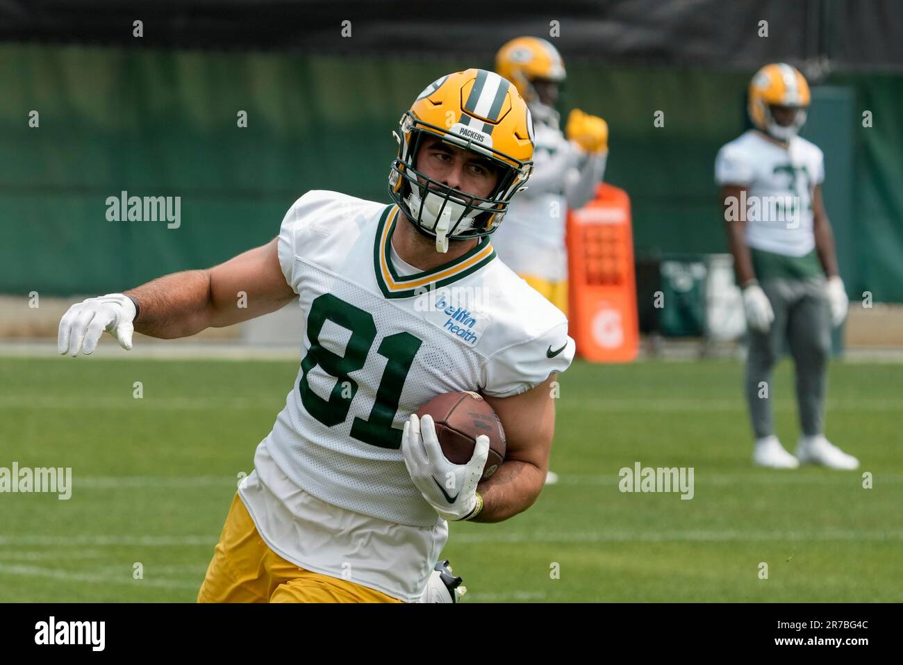 Green Bay Packers' Josiah Deguara catches a pass during an NFL football