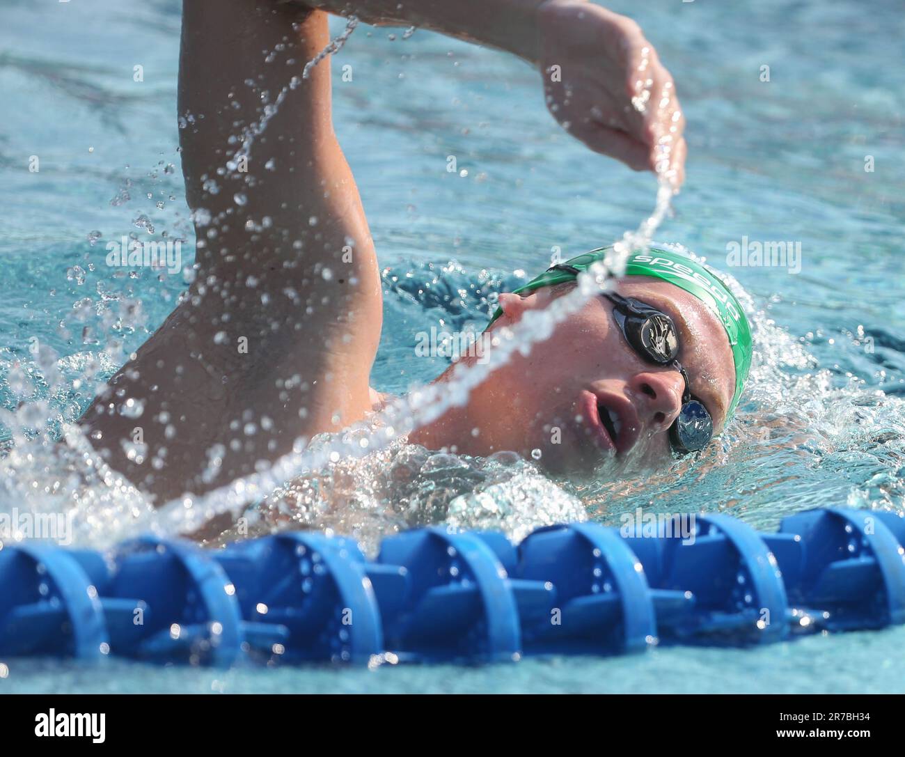 Leon Marchand during the French Elite Swimming Championships on June 14