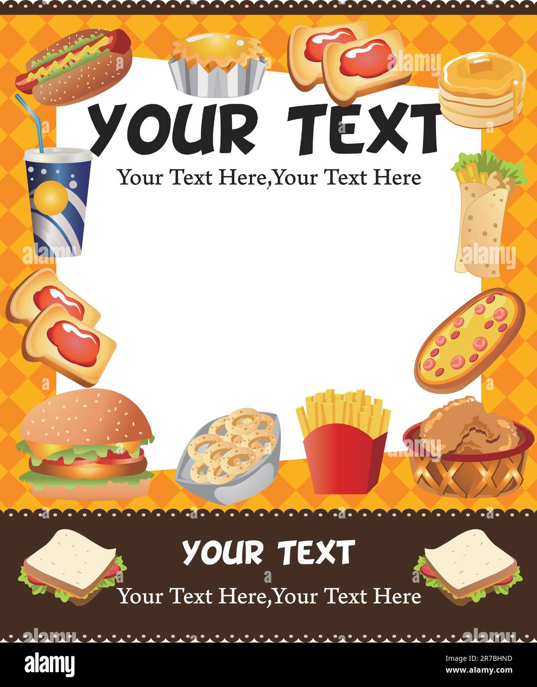 cartoon fast food card Stock Vector Image & Art - Alamy