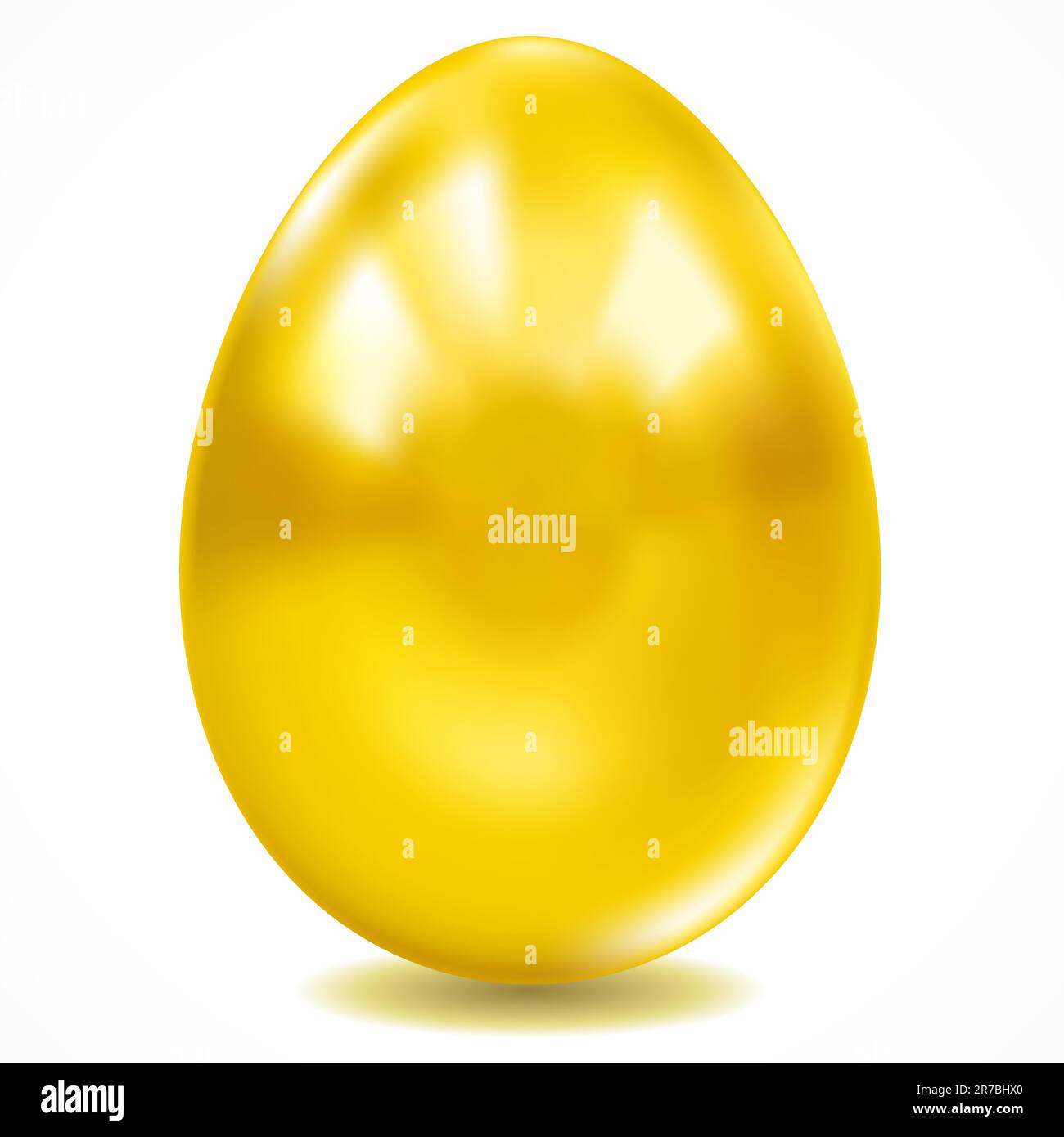 One big golden easter egg. Vector image. Stock Vector